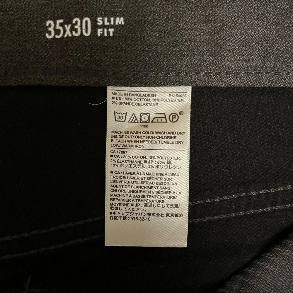 Banana Republic Men’s Charcoal Heather “Travel Pants” Chino | 35x30 | Slim Fit - Picture 8 of 9